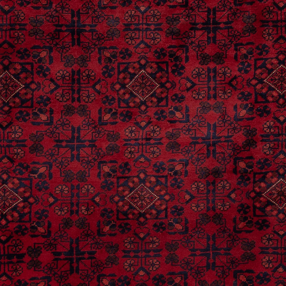 Afghan Teppich - Kunduz - 237 x 175 cm - dunkelrot