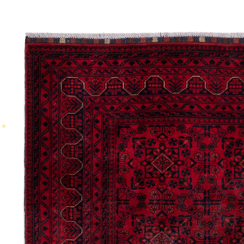 Afghan Teppich - Kunduz - 237 x 175 cm - dunkelrot