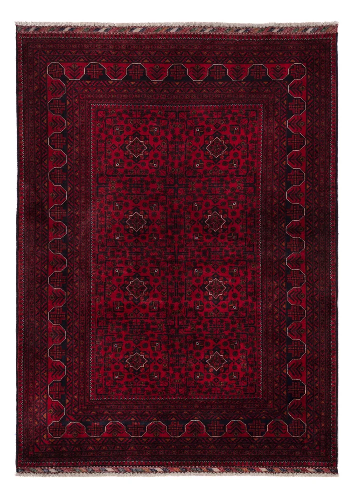 Afghan Teppich - Kunduz - 239 x 170 cm - dunkelrot