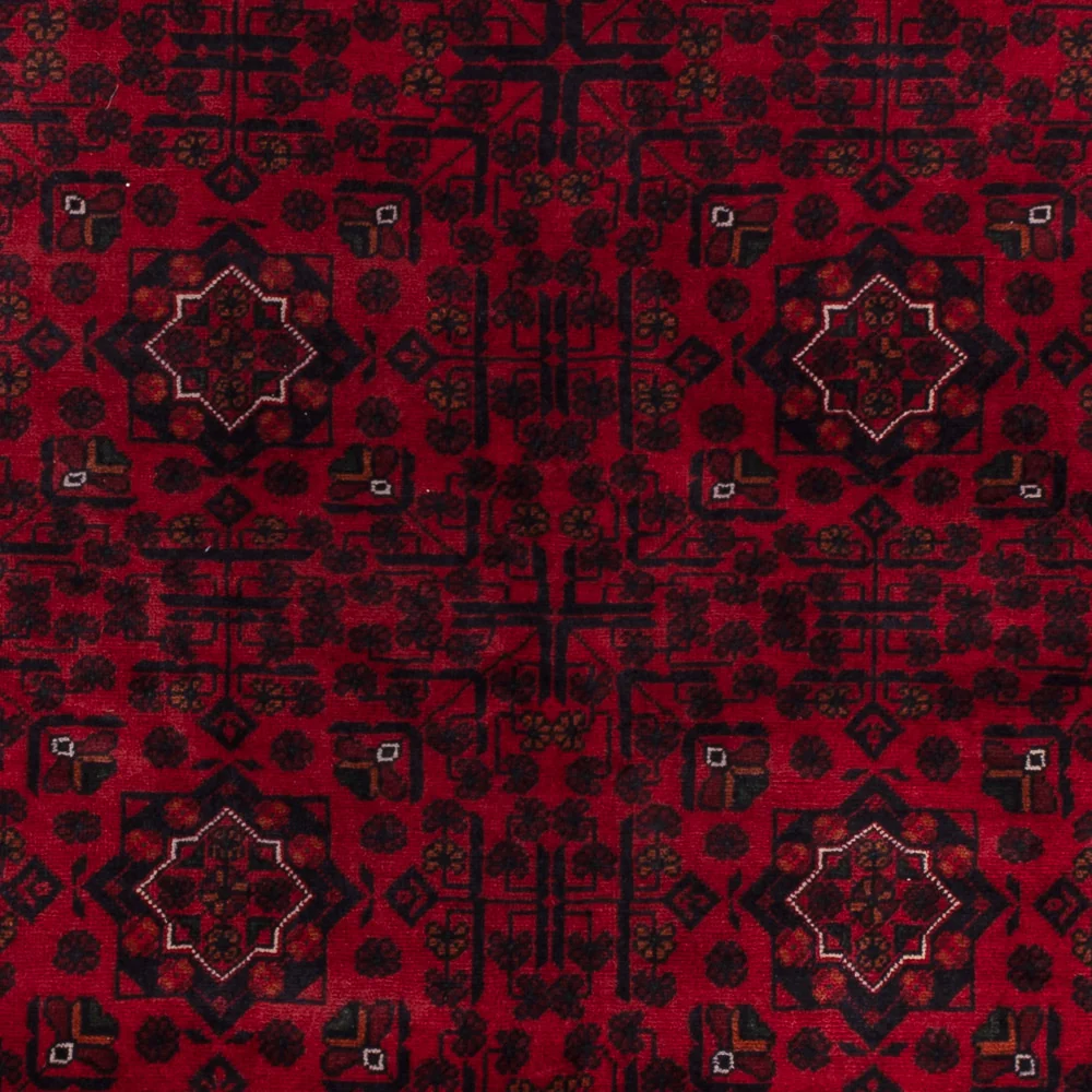Afghan Teppich - Kunduz - 239 x 170 cm - dunkelrot