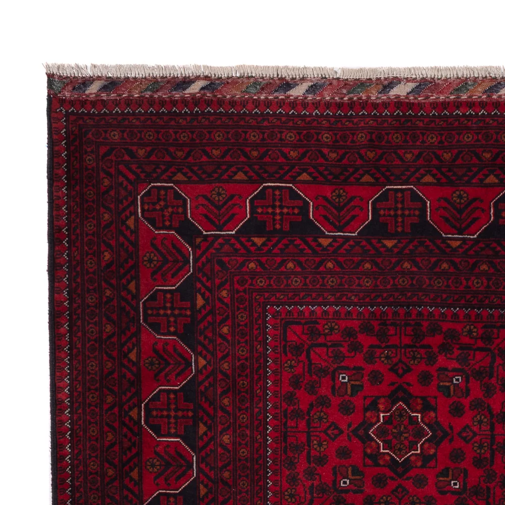 Afghan Teppich - Kunduz - 239 x 170 cm - dunkelrot