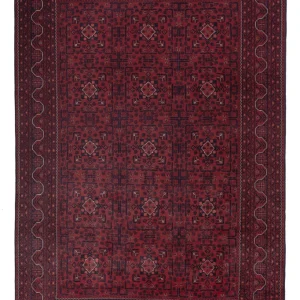 Afghan Teppich - Kunduz - 290 x 195 cm - dunkelrot