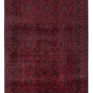 Afghan Teppich - Kunduz - 290 x 198 cm - dunkelrot