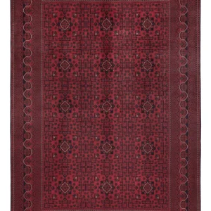 Afghan Teppich - Kunduz - 295 x 198 cm - dunkelrot
