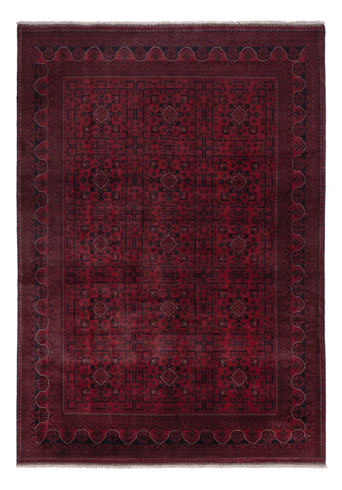 Afghan Teppich - Kunduz - 295 x 201 cm - dunkelrot