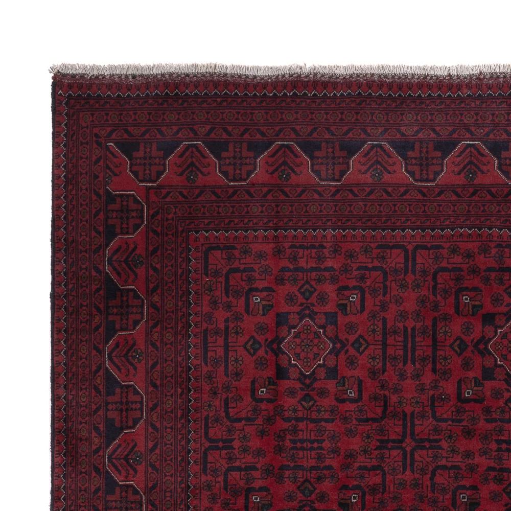Afghan Teppich - Kunduz - 295 x 201 cm - dunkelrot