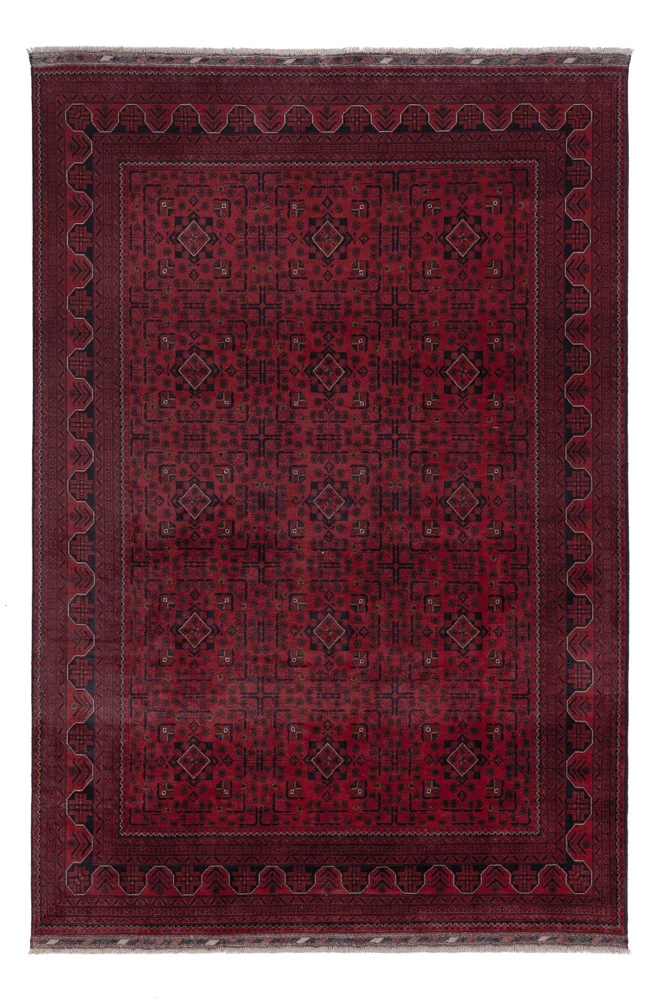 Afghan Teppich - Kunduz - 296 x 200 cm - dunkelrot