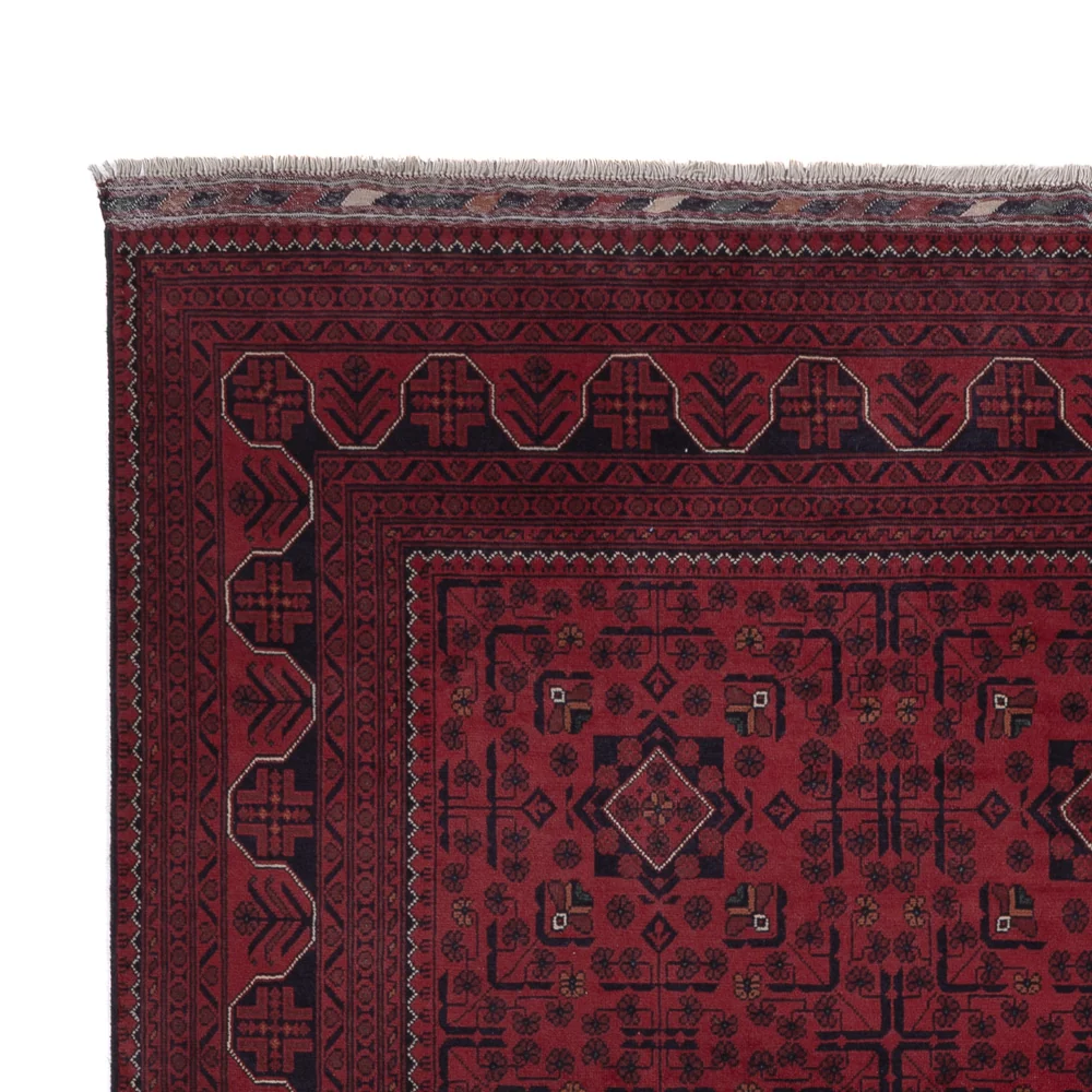 Afghan Teppich - Kunduz - 296 x 200 cm - dunkelrot
