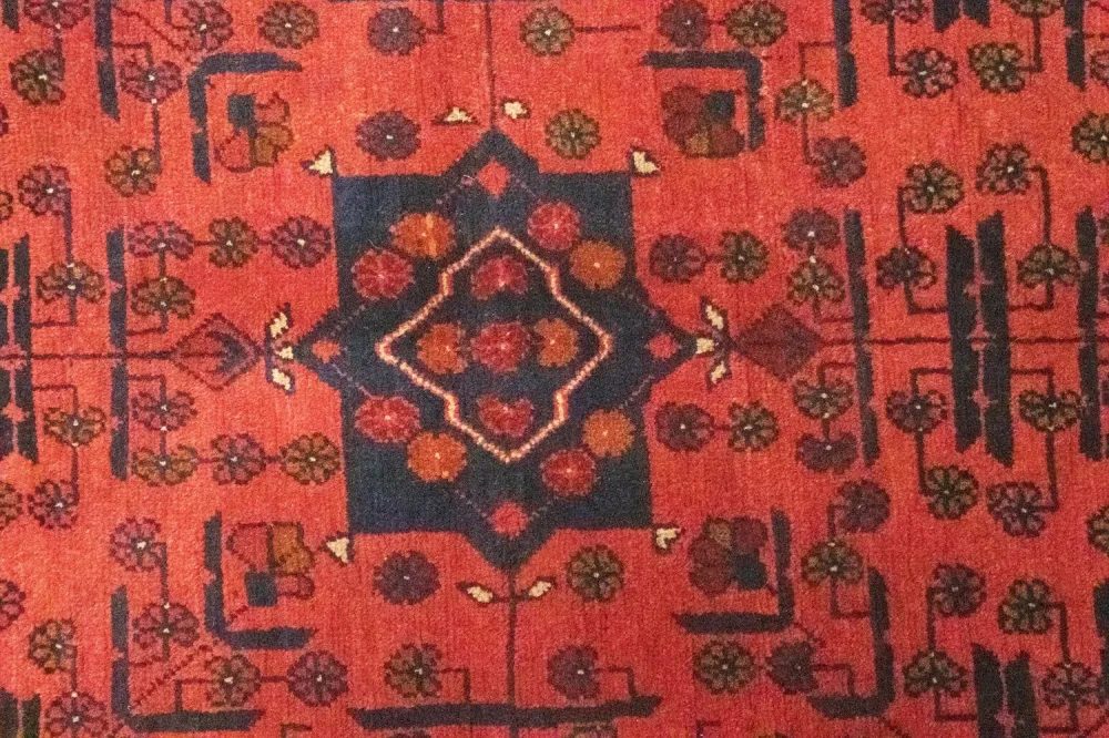 Afghan Teppich - Kunduz 298 x 79 cm - rot