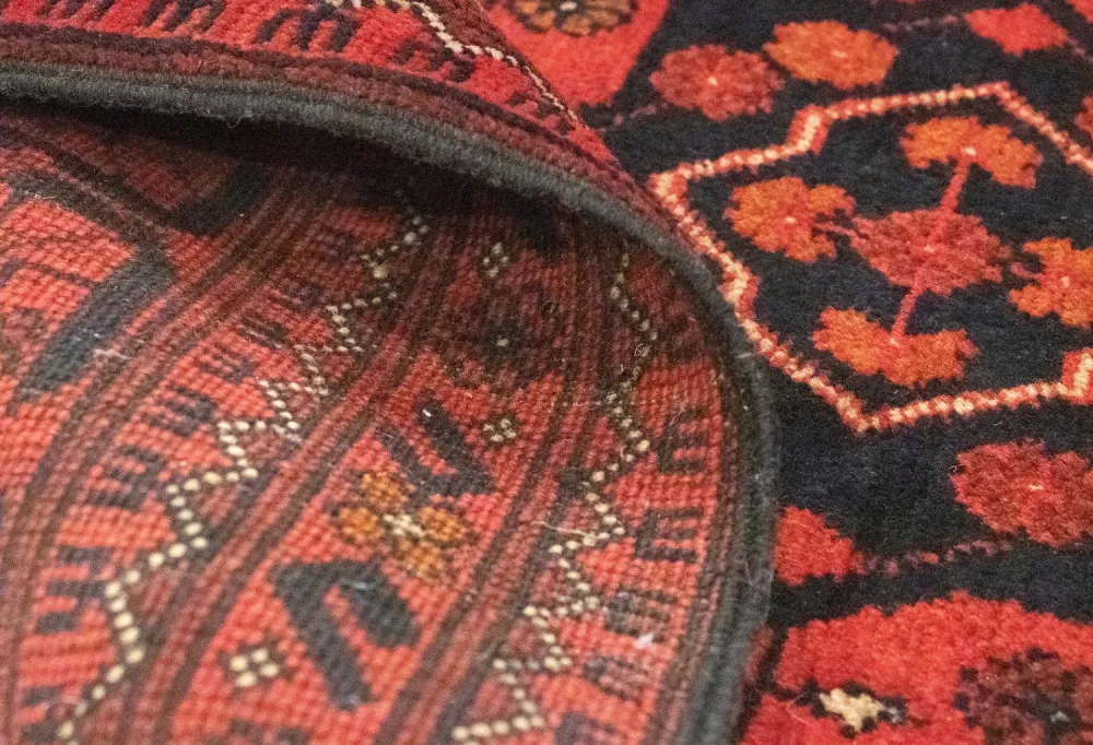 Afghan Teppich - Kunduz 298 x 79 cm - rot