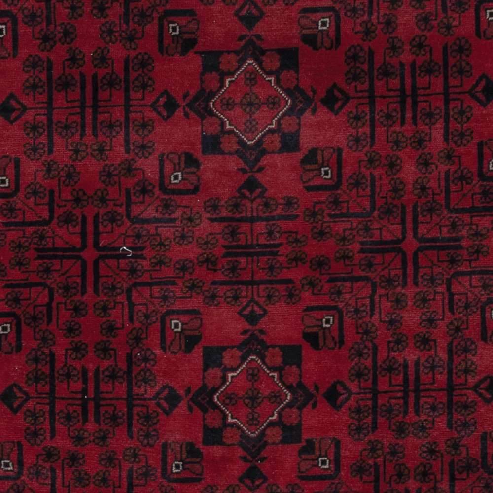 Afghan Teppich - Kunduz - 301 x 196 cm - dunkelrot