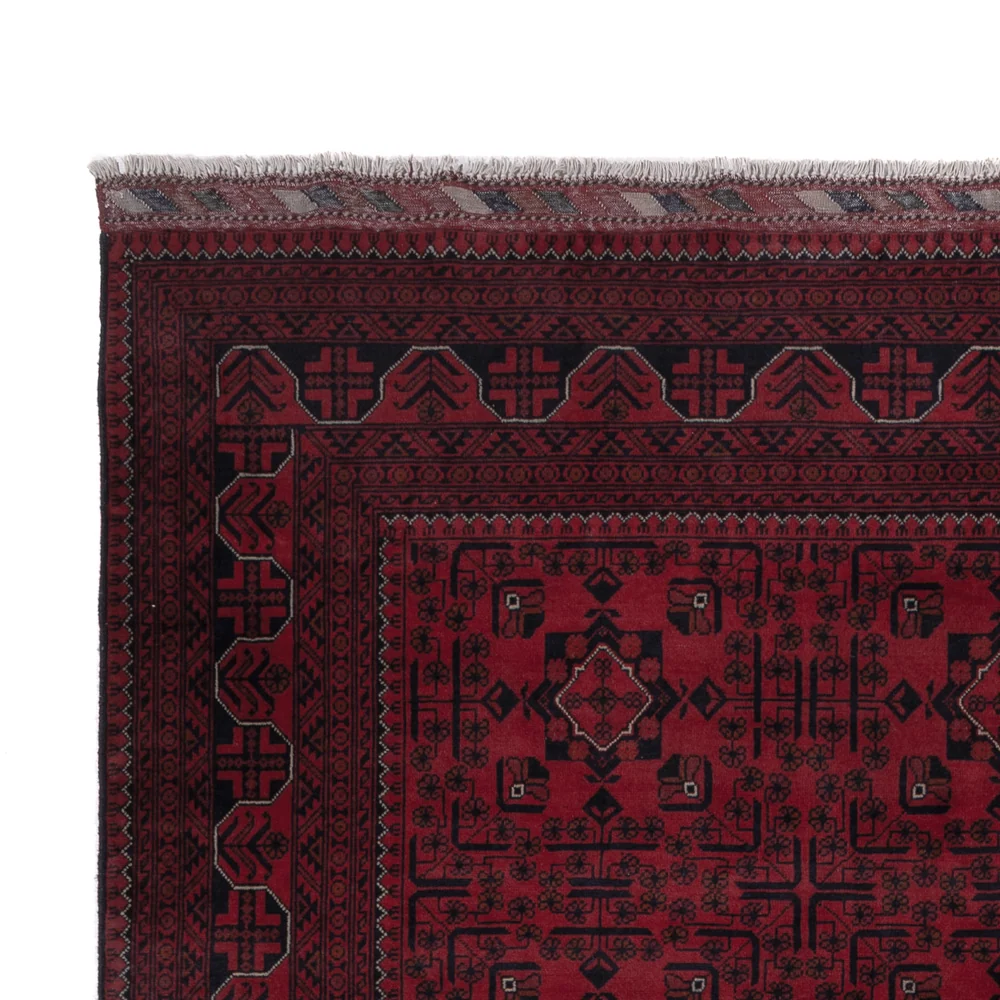 Afghan Teppich - Kunduz - 301 x 196 cm - dunkelrot