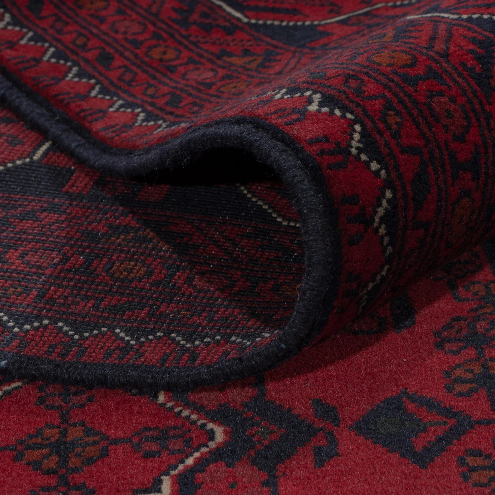 Afghan Teppich - Kunduz - 301 x 196 cm - dunkelrot
