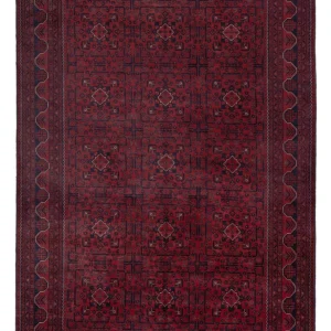 Afghan Teppich - Kunduz - 301 x 199 cm - dunkelrot