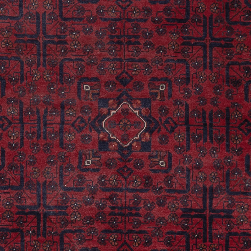 Afghan Teppich - Kunduz - 301 x 199 cm - dunkelrot