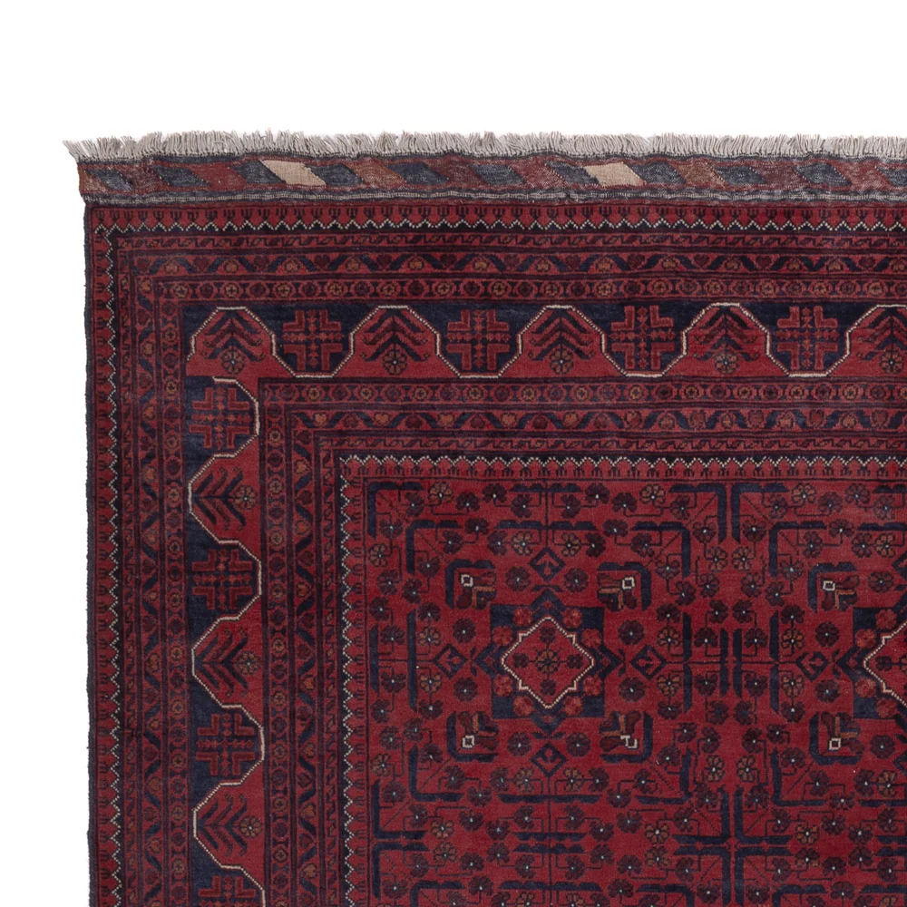 Afghan Teppich - Kunduz - 301 x 199 cm - dunkelrot