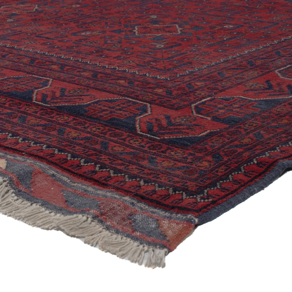 Afghan Teppich - Kunduz - 301 x 199 cm - dunkelrot