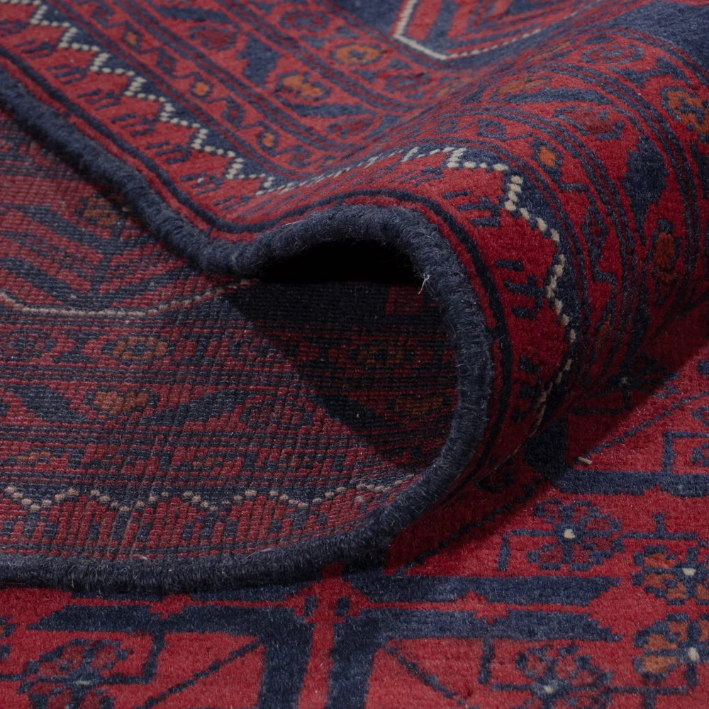 Afghan Teppich - Kunduz - 301 x 199 cm - dunkelrot