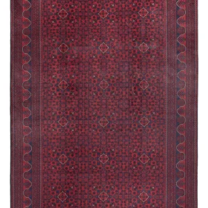 Afghan Teppich - Kunduz - 301 x 200 cm - dunkelrot