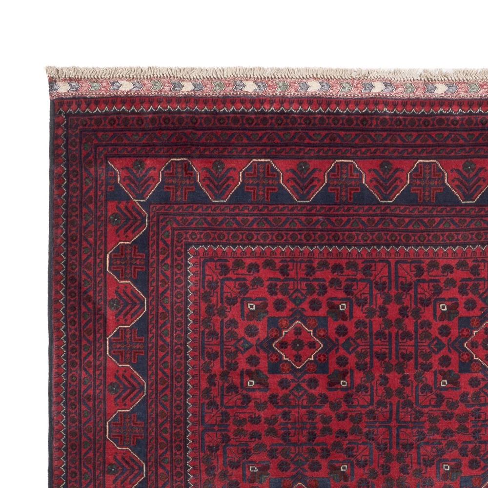 Afghan Teppich - Kunduz - 301 x 200 cm - dunkelrot