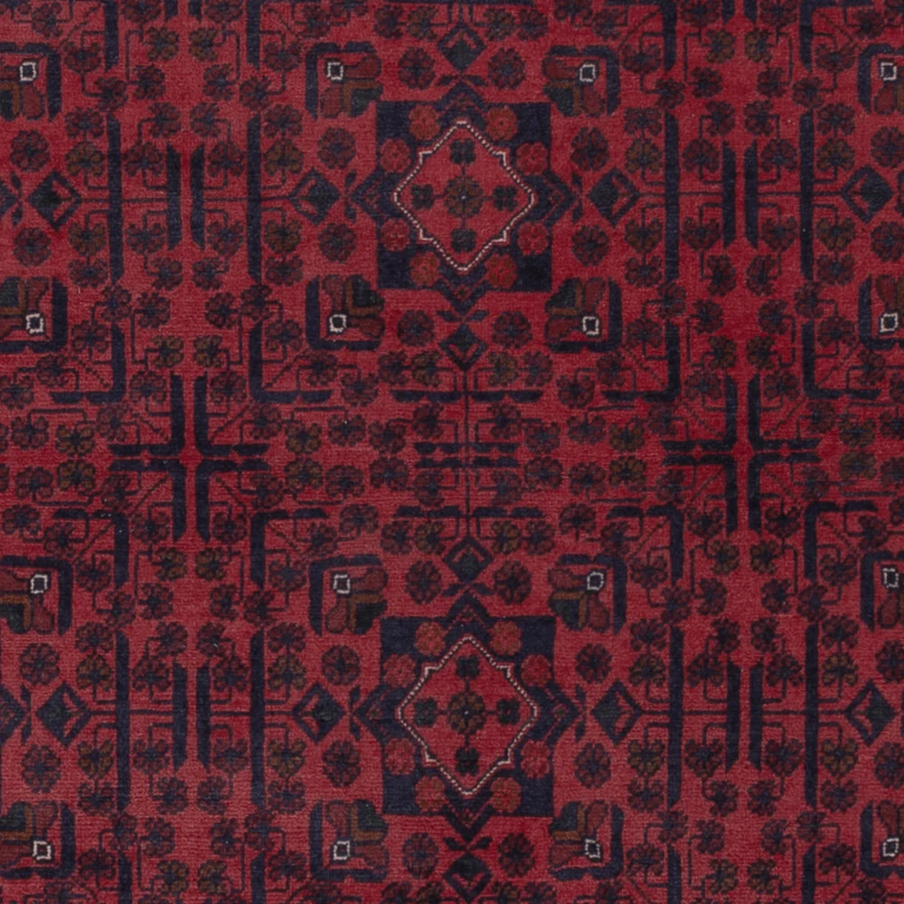 Afghan Teppich - Kunduz - 306 x 200 cm - dunkelrot