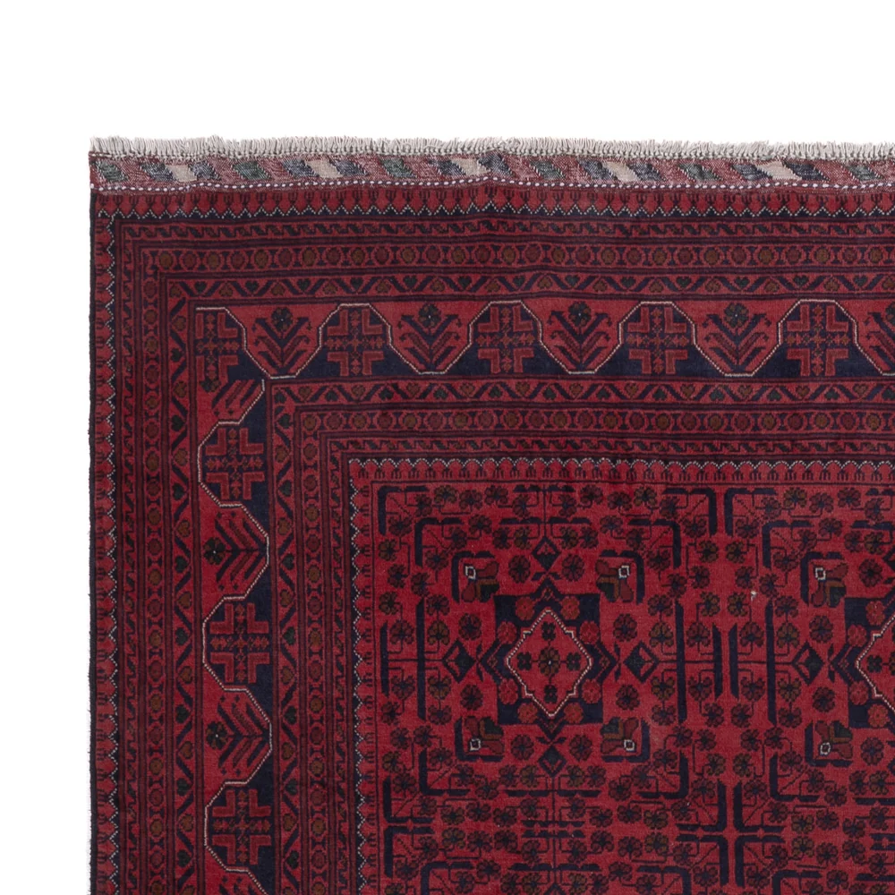 Afghan Teppich - Kunduz - 306 x 200 cm - dunkelrot