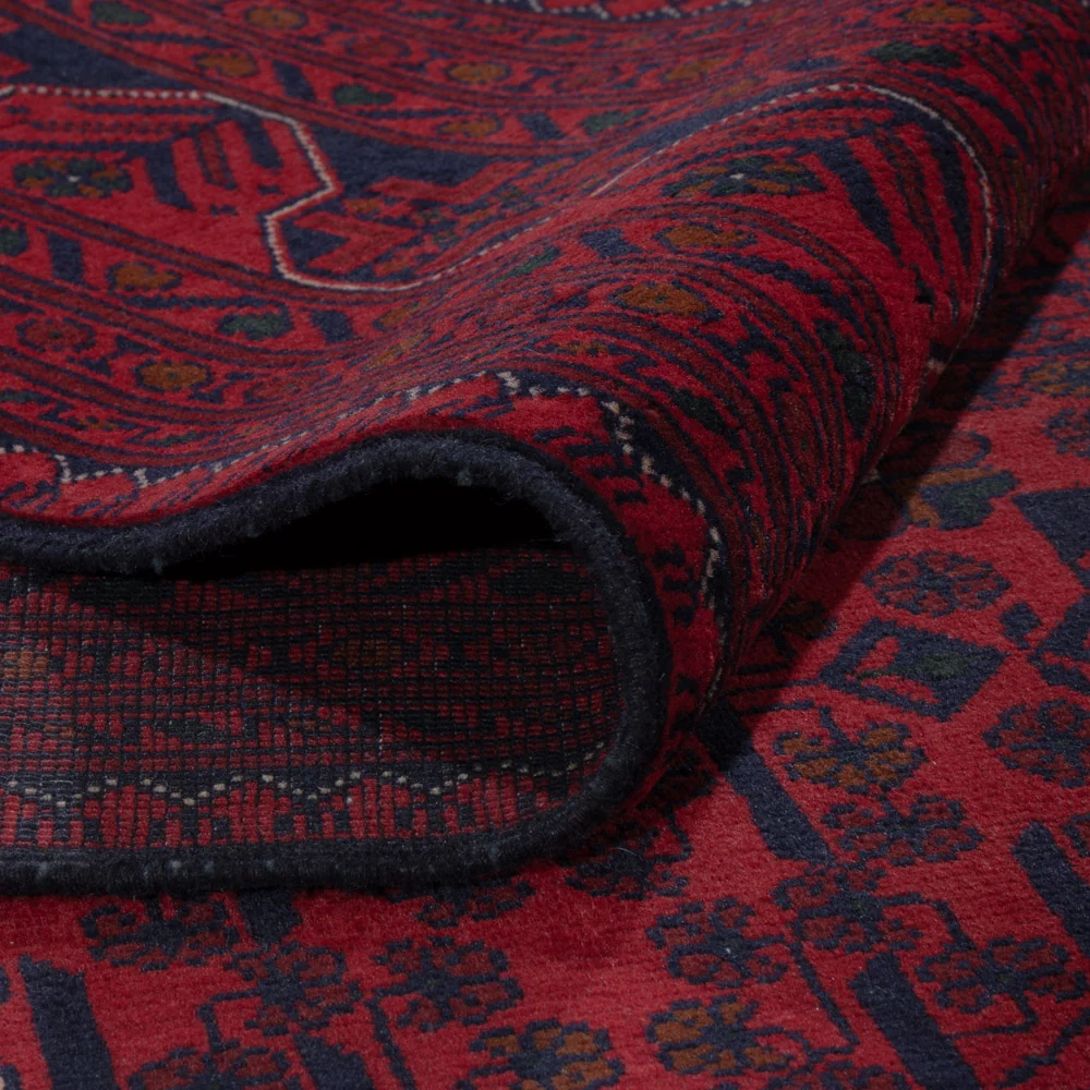 Afghan Teppich - Kunduz - 306 x 200 cm - dunkelrot