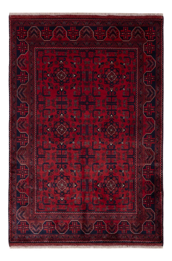 Afghan Teppich - Royal - 148 x 100 cm - rot
