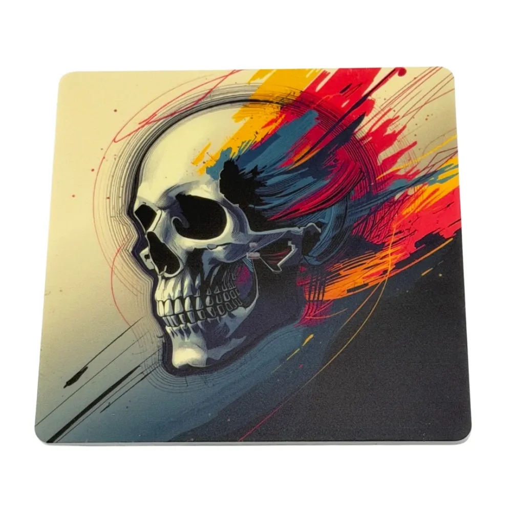Ahnenschädel – Motiv 5 | Abstrakter Räucherstäbchenhalter aus Acryl - 10 × 10 cm