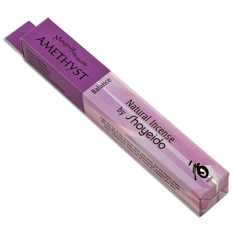 Amethyst Räucherstäbchen - Shoyeido Magnifiscents Edelsteine