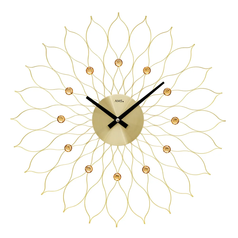 AMS Wanduhr Flower