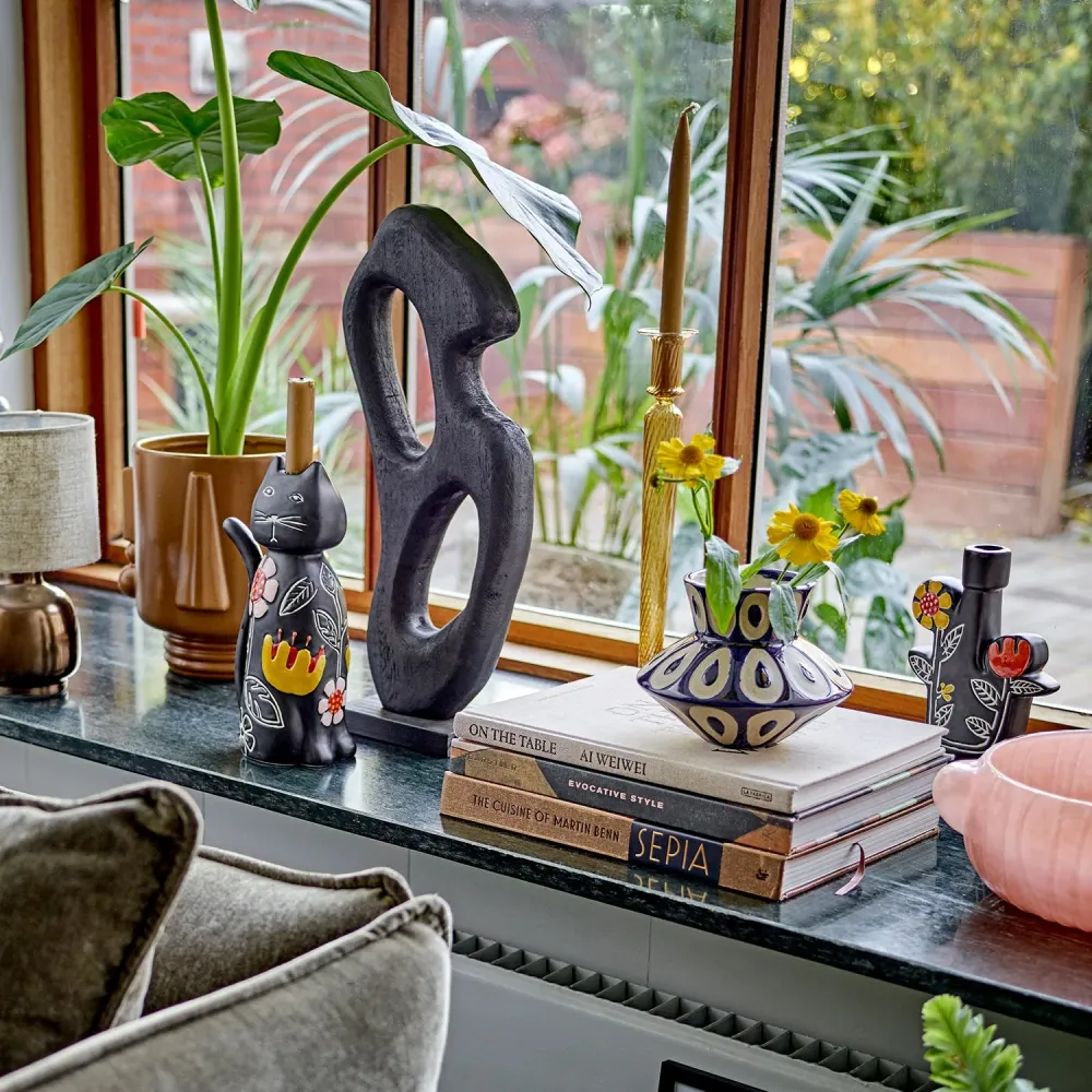 Bashir Vase Blau klein - Bloomingville