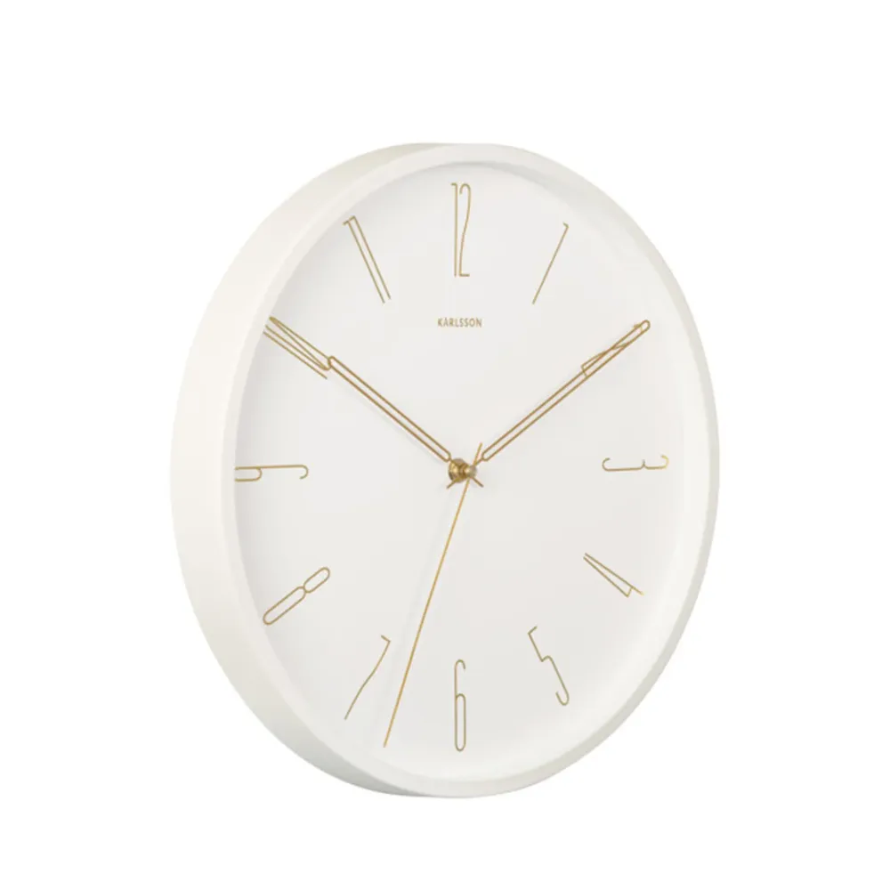 Belle Numbers Wanduhr D 35 cm Weiß