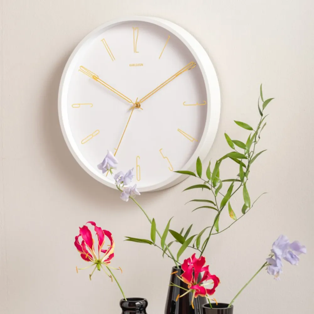 Belle Numbers Wanduhr D 35 cm Weiß