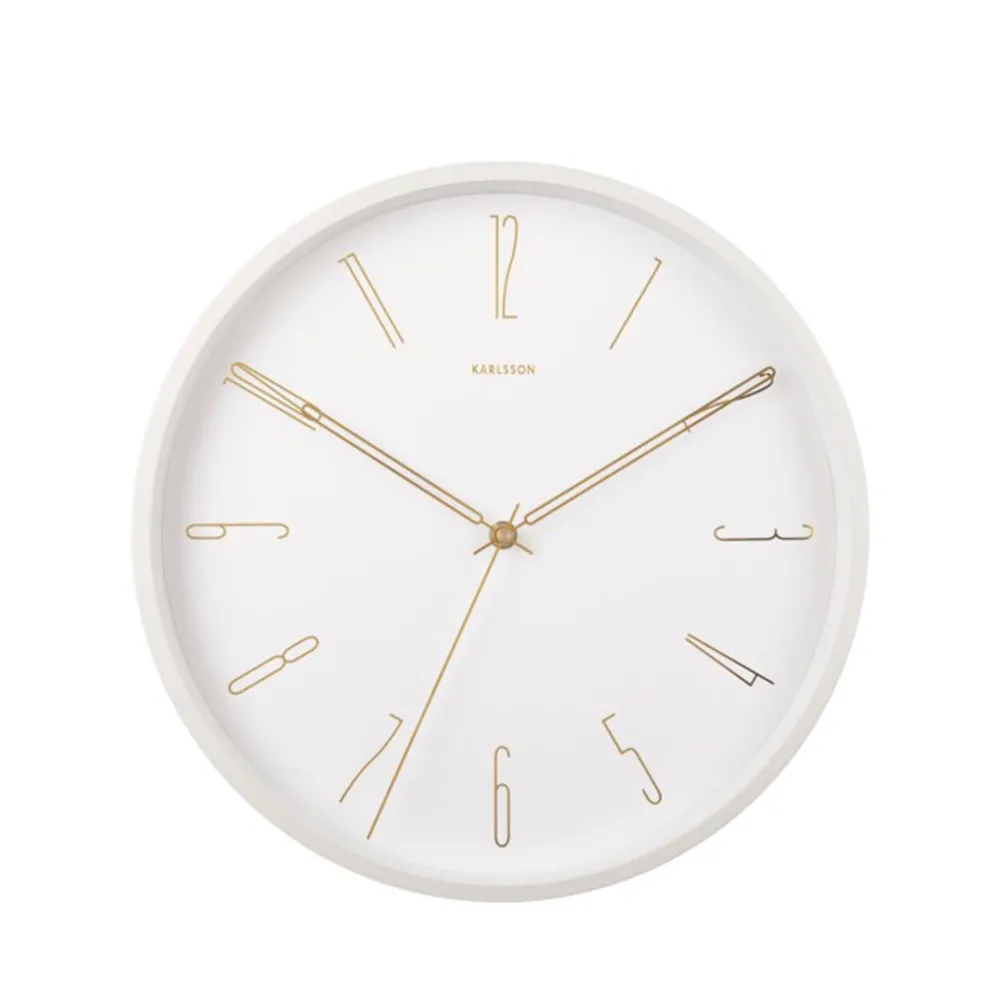 Belle Numbers Wanduhr D 35 cm Weiß