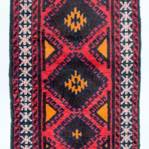 Belutsch Teppich 136 x 76 cm - rot
