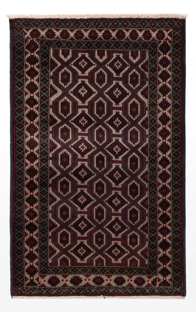 Belutsch Teppich - 140 x 90 cm - mehrfarbig