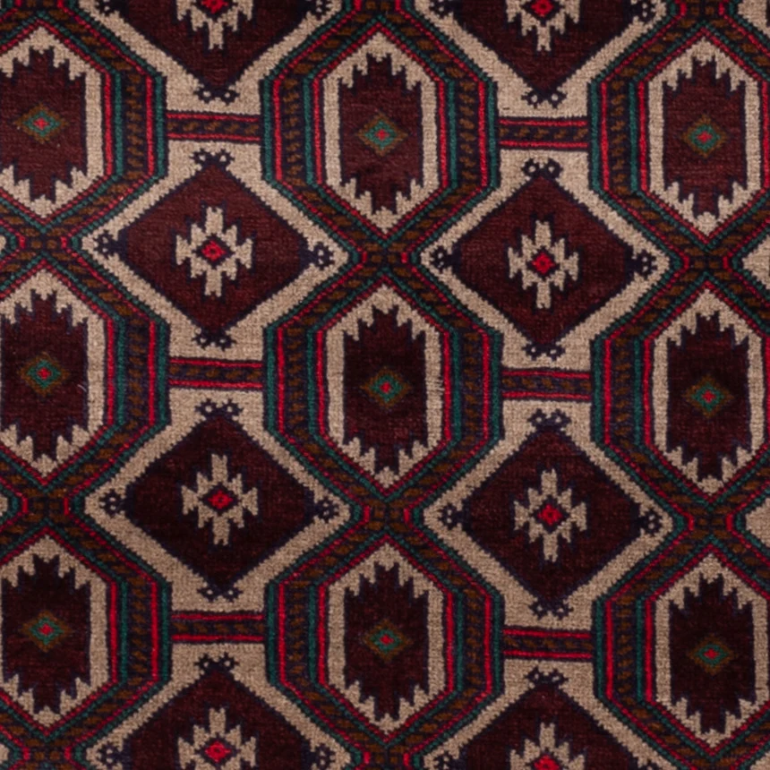 Belutsch Teppich - 140 x 90 cm - mehrfarbig