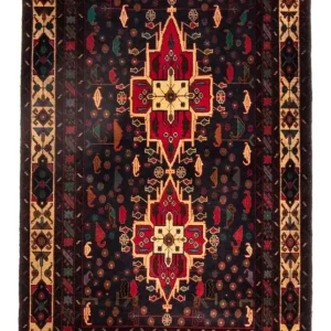 Belutsch Teppich 180 x 115 cm - dunkelblau