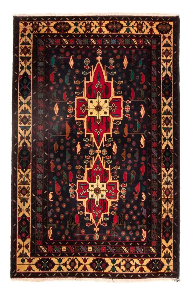 Belutsch Teppich 180 x 115 cm - dunkelblau