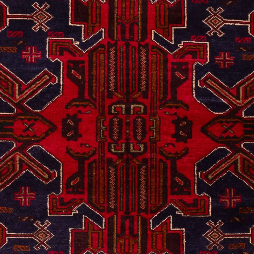 Belutsch Teppich - 184 x 116 cm - dunkelrot