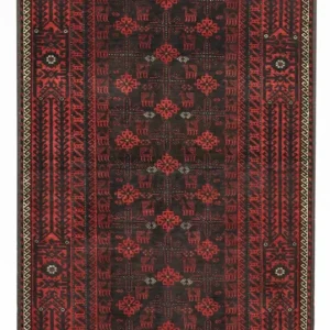 Belutsch Teppich - 190 x 107 cm - dunkelrot