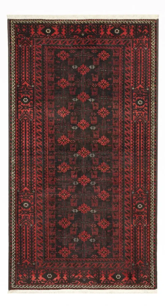 Belutsch Teppich - 190 x 107 cm - dunkelrot