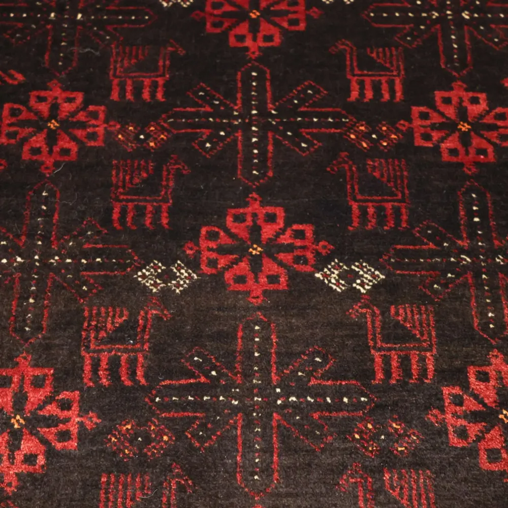 Belutsch Teppich - 190 x 107 cm - dunkelrot