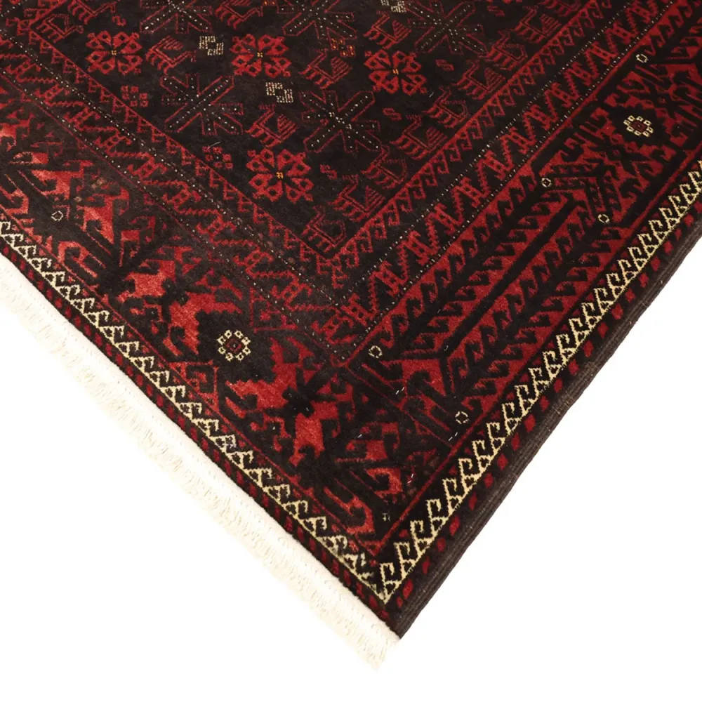 Belutsch Teppich - 190 x 107 cm - dunkelrot