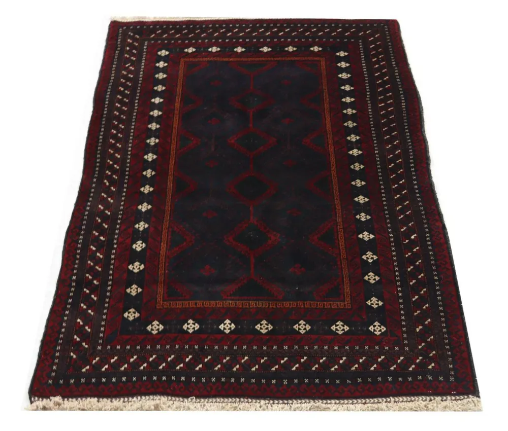 Belutsch Teppich 191 x 115 cm - dunkelrot
