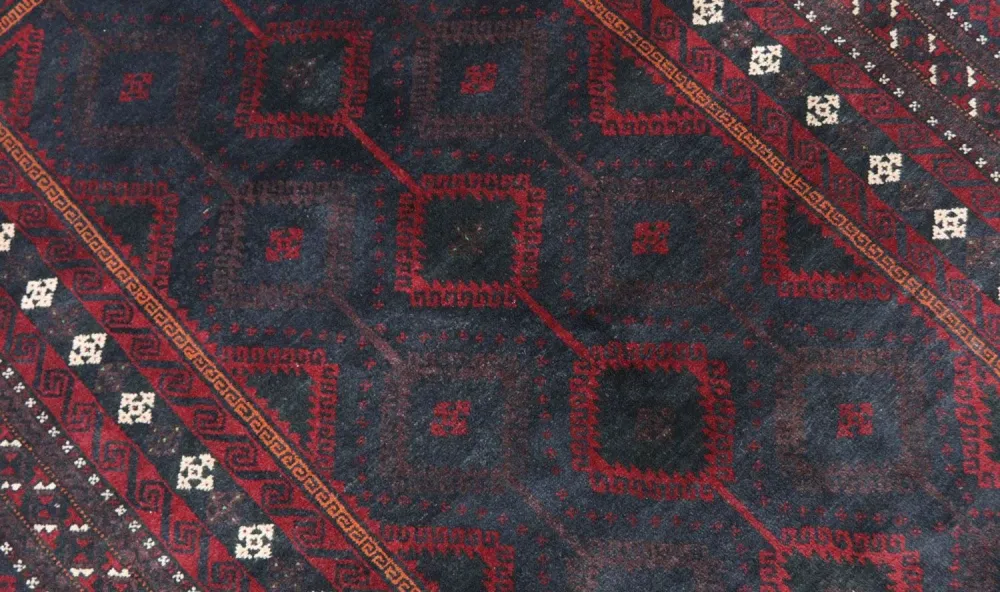 Belutsch Teppich 191 x 115 cm - dunkelrot
