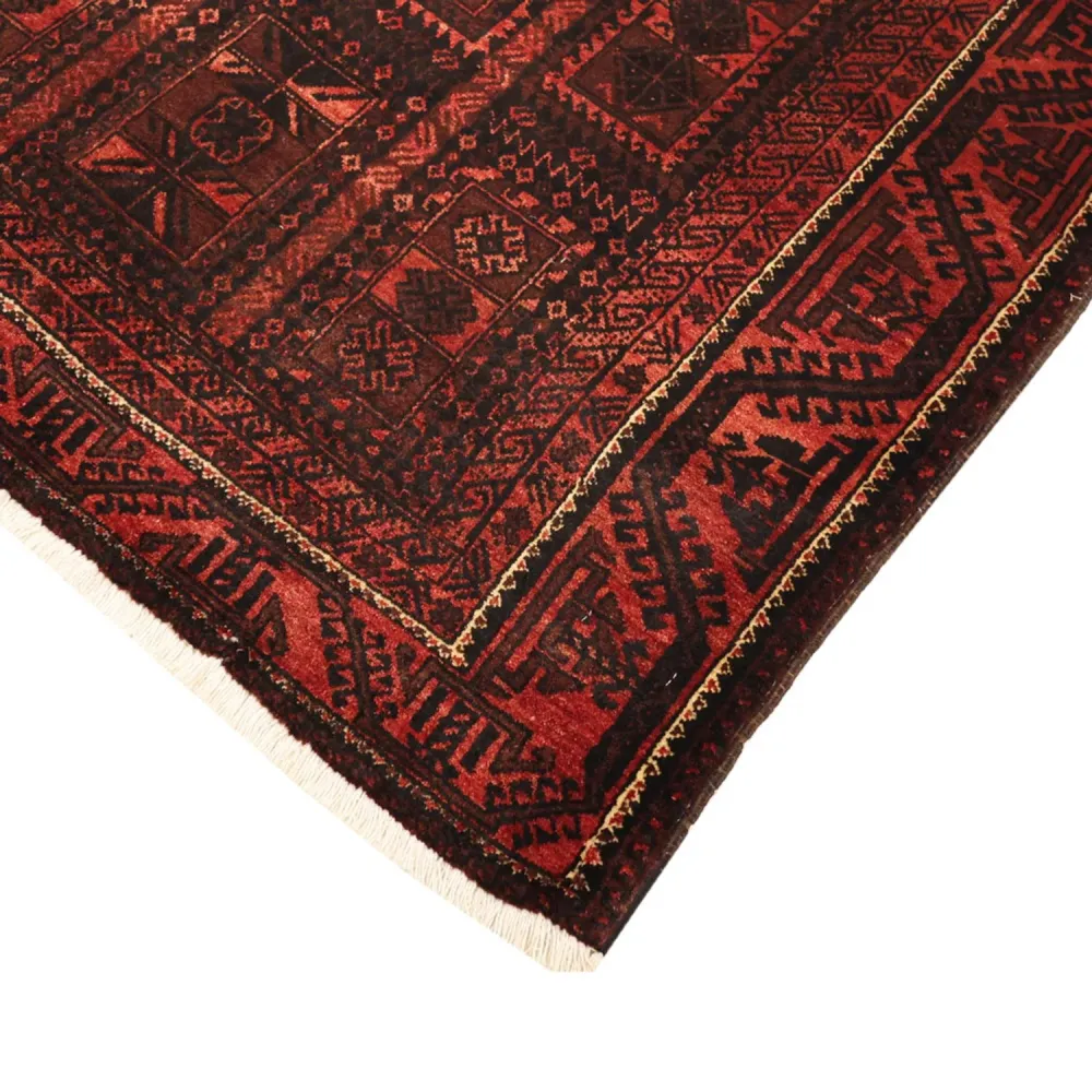 Belutsch Teppich - 205 x 117 cm - dunkelrot