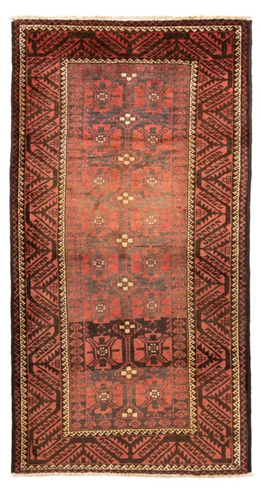 Belutsch Teppich 225 x 123 cm - hellrot