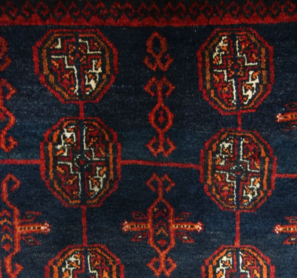 Belutsch Teppich 286 x 193 cm - blau
